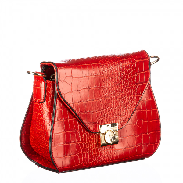 Γυναικεία τσάντα Fancy Κόκκινη οικολογικό δέρμα, 2 - Kalapod.gr